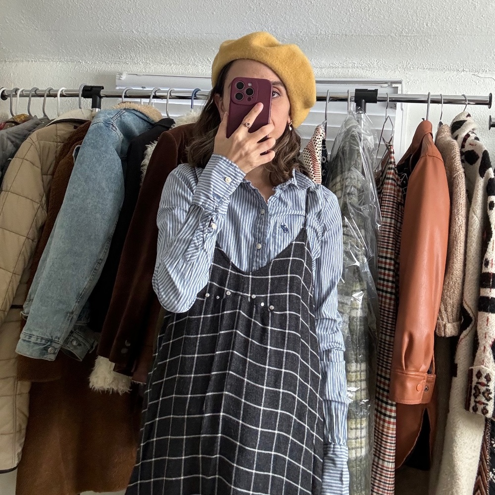 Zara plaid dress XS